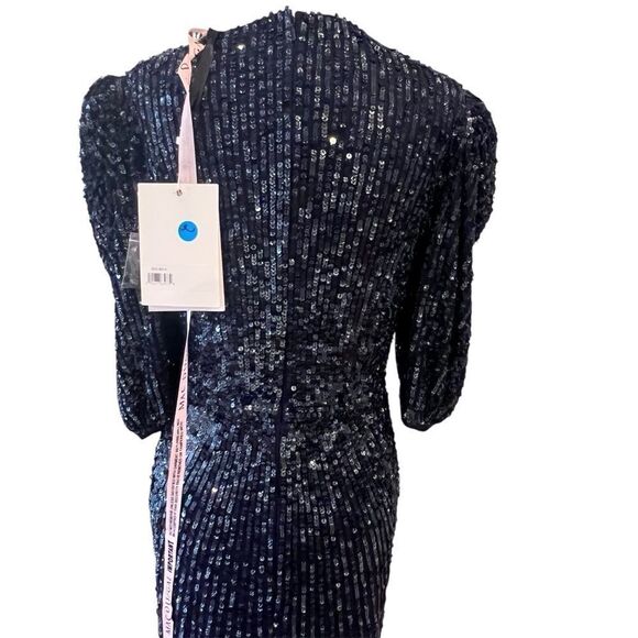 NWT‎ Mac Duggal Midnight sequin midi dress style 5578 size 8 women's - Picture 7 of 16